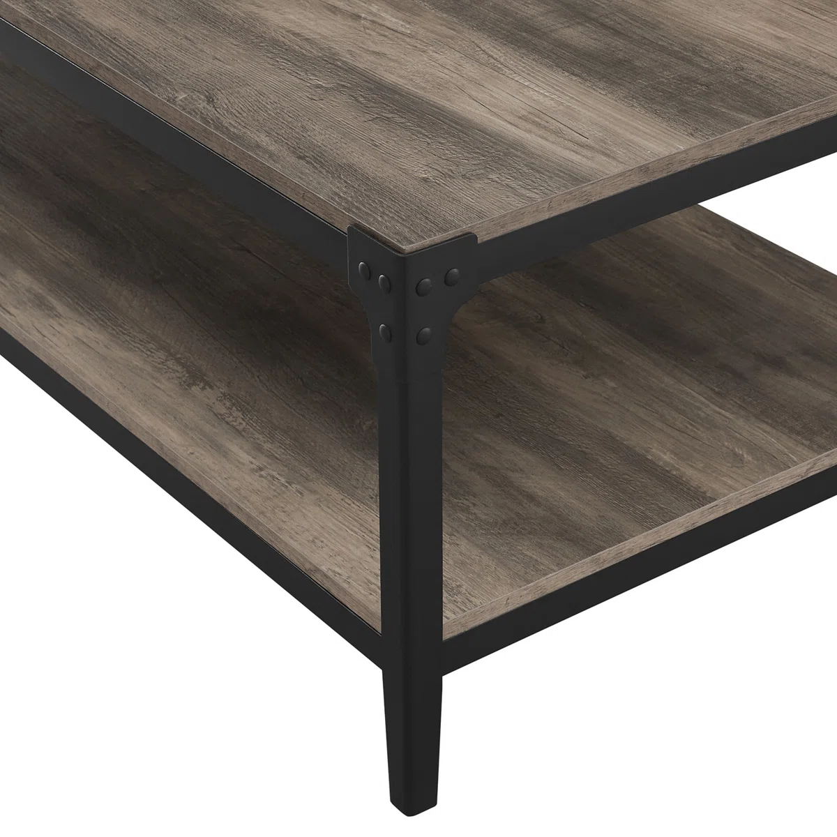 Table basse Feickert – Design bicolore avec étagère de rangement
