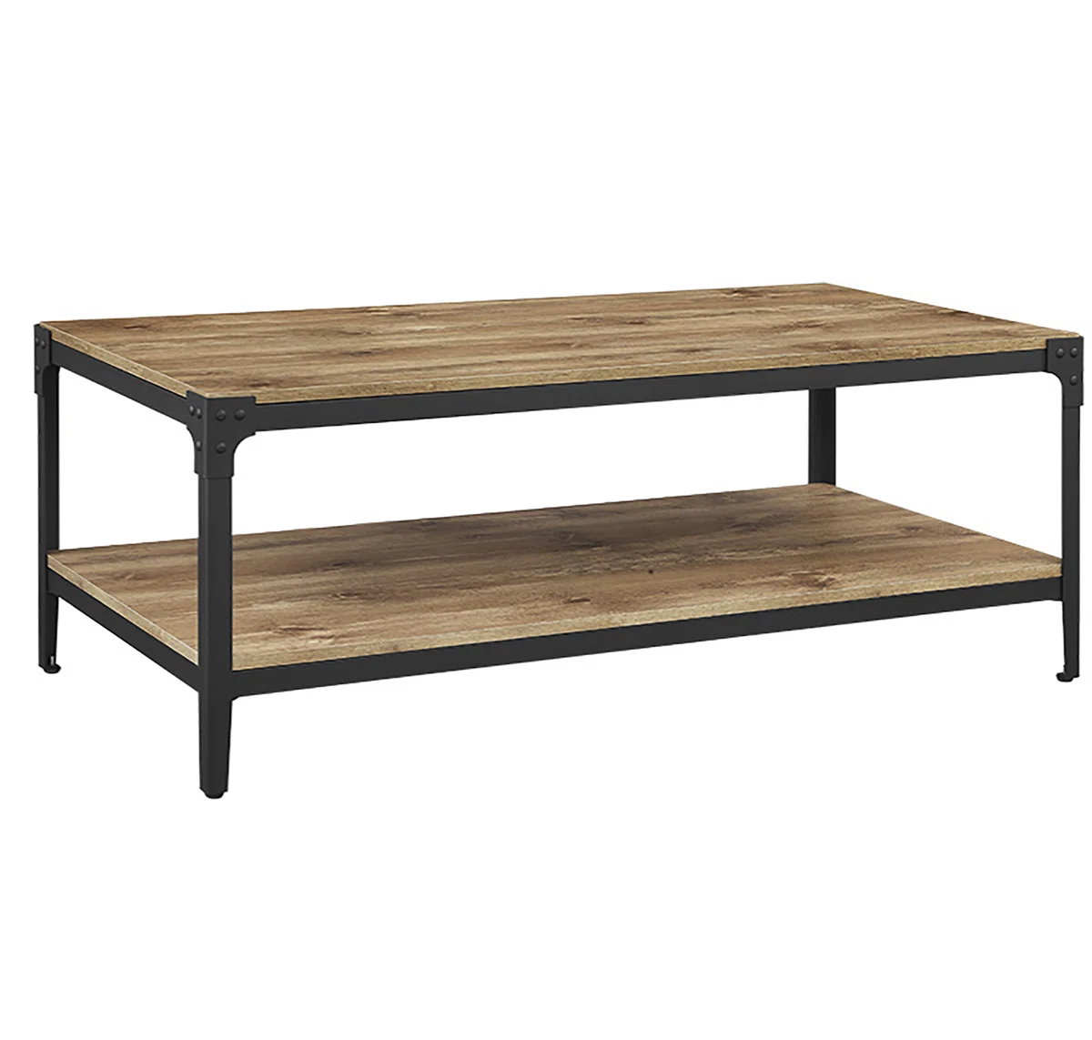 Table basse Feickert – Design bicolore avec étagère de rangement