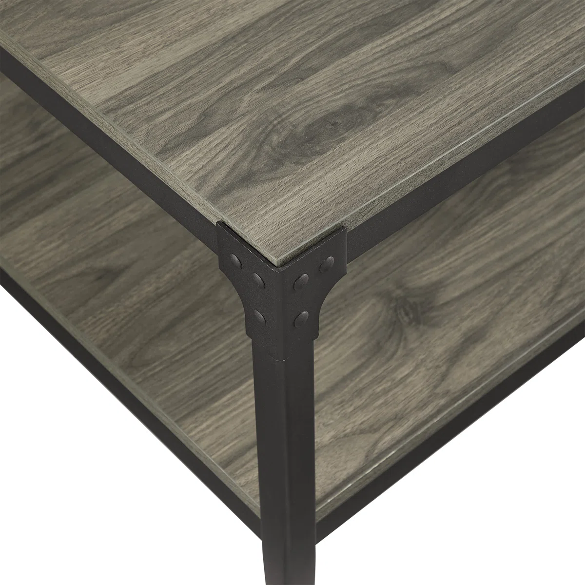 Table basse Feickert – Design bicolore avec étagère de rangement