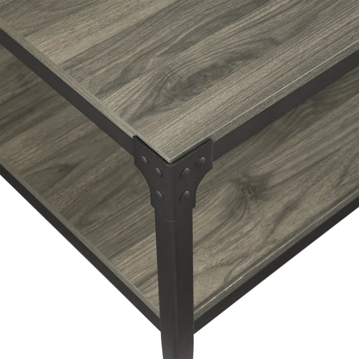Table basse Feickert – Design bicolore avec étagère de rangement