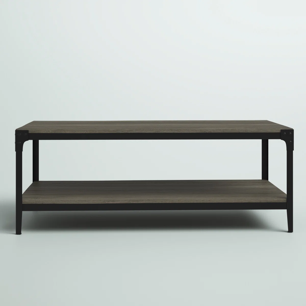 Table basse Feickert – Design bicolore avec étagère de rangement