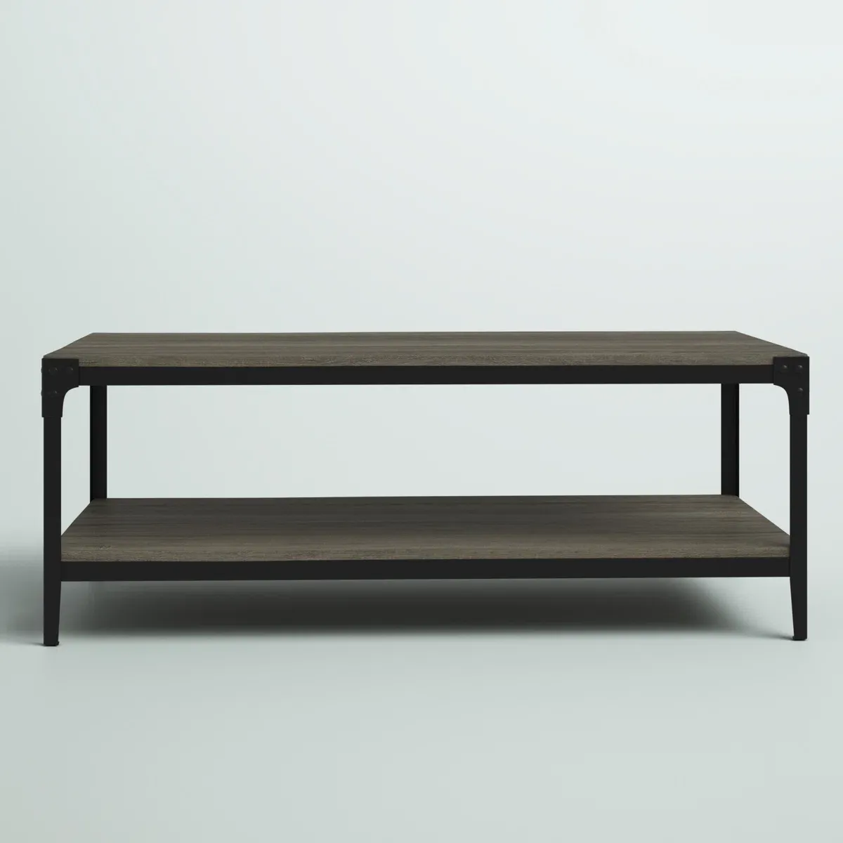 Table basse Feickert – Design bicolore avec étagère de rangement