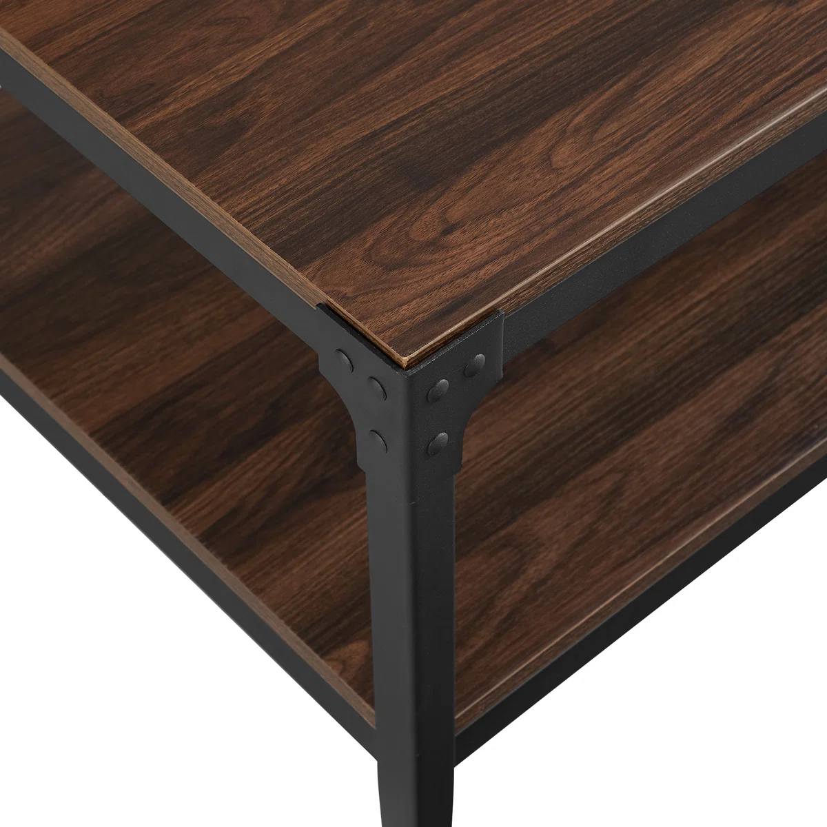 Table basse Feickert – Design bicolore avec étagère de rangement