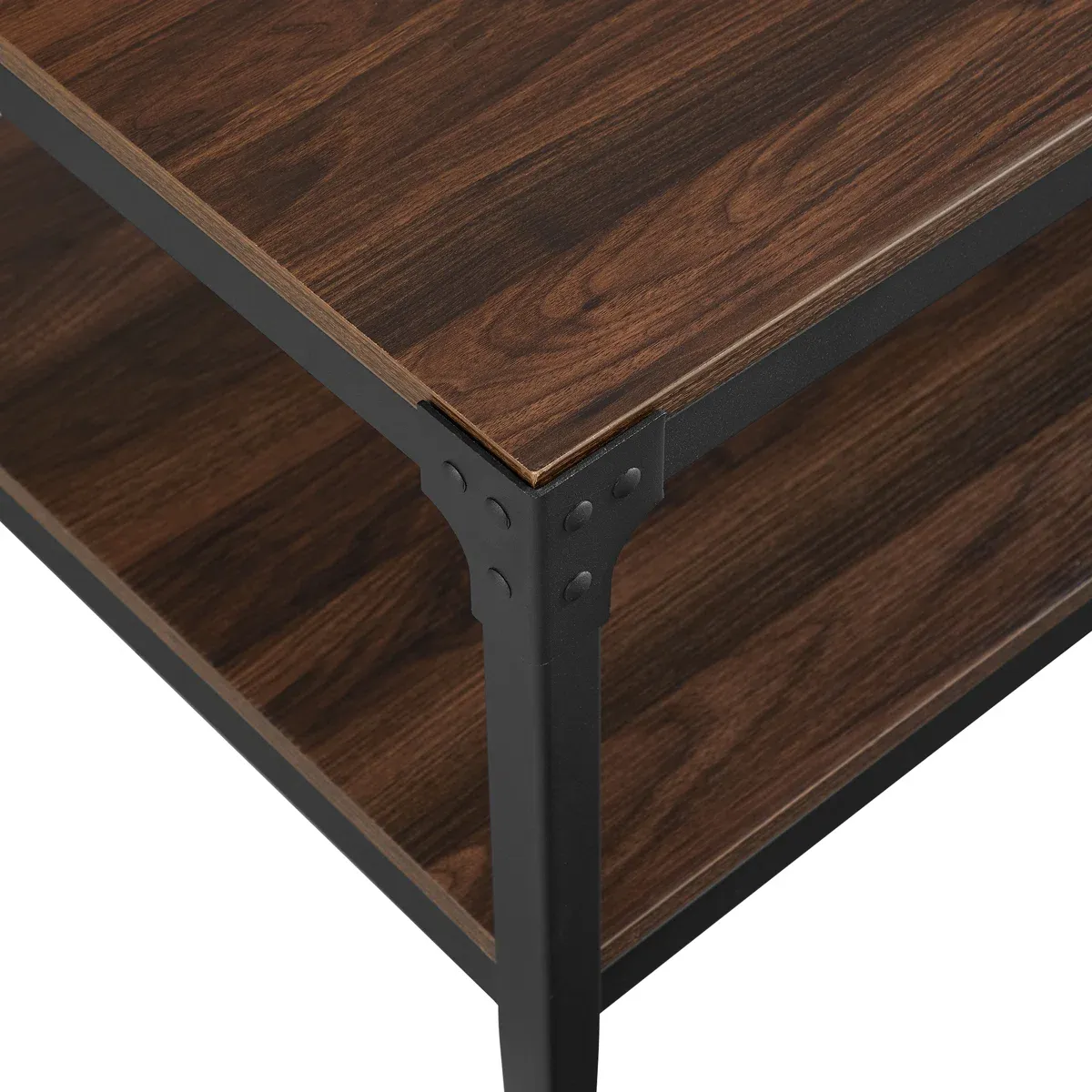 Table basse Feickert – Design bicolore avec étagère de rangement
