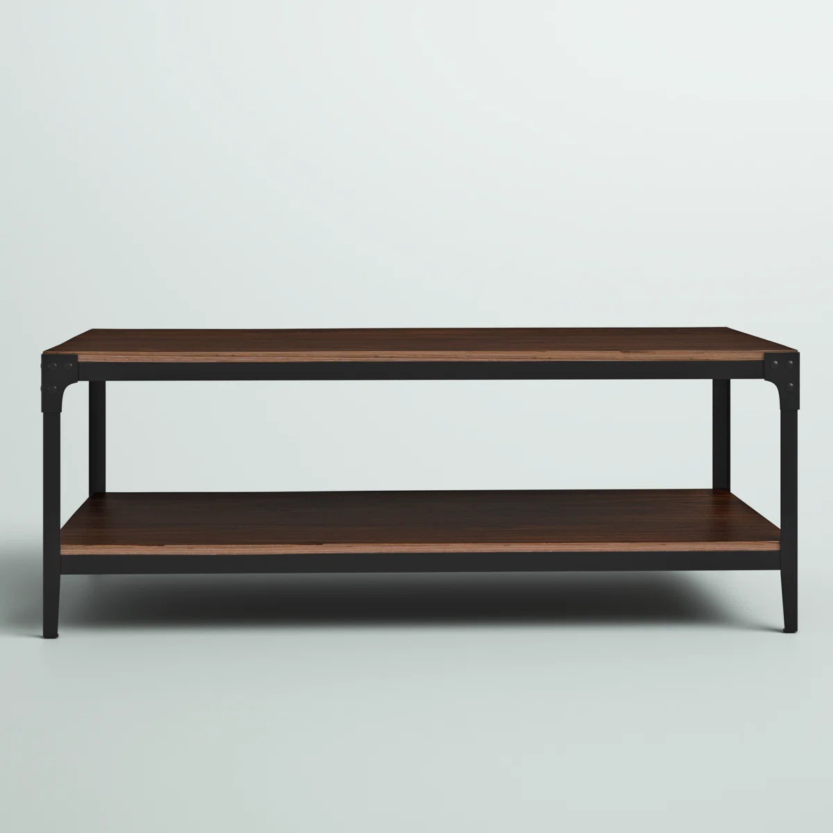 Table basse Feickert – Design bicolore avec étagère de rangement