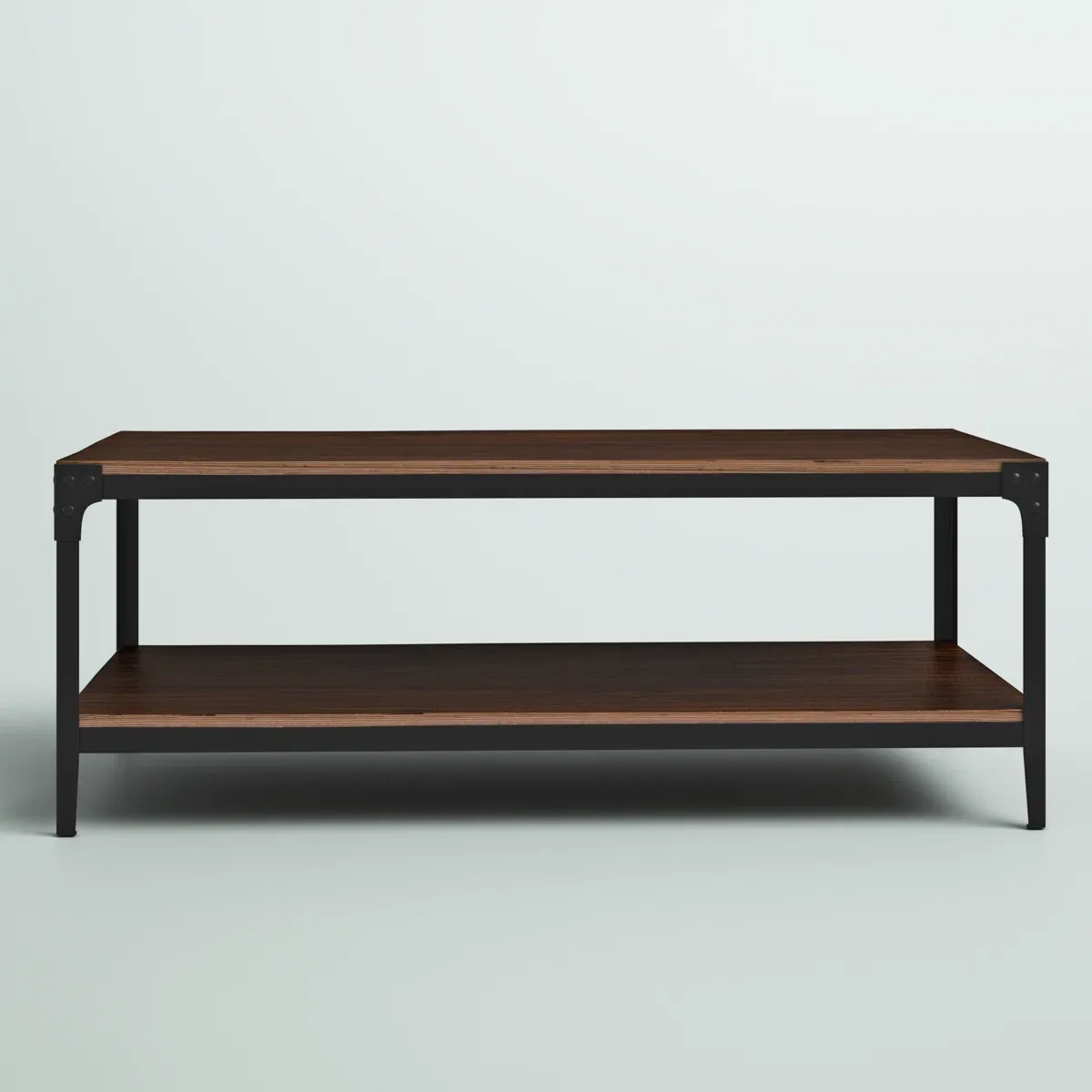 Table basse Feickert – Design bicolore avec étagère de rangement