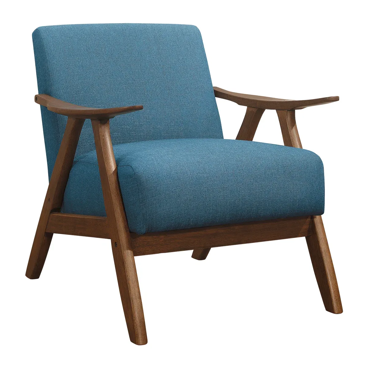 Fauteuil Hofstetter – Design rétro en bois et tissu