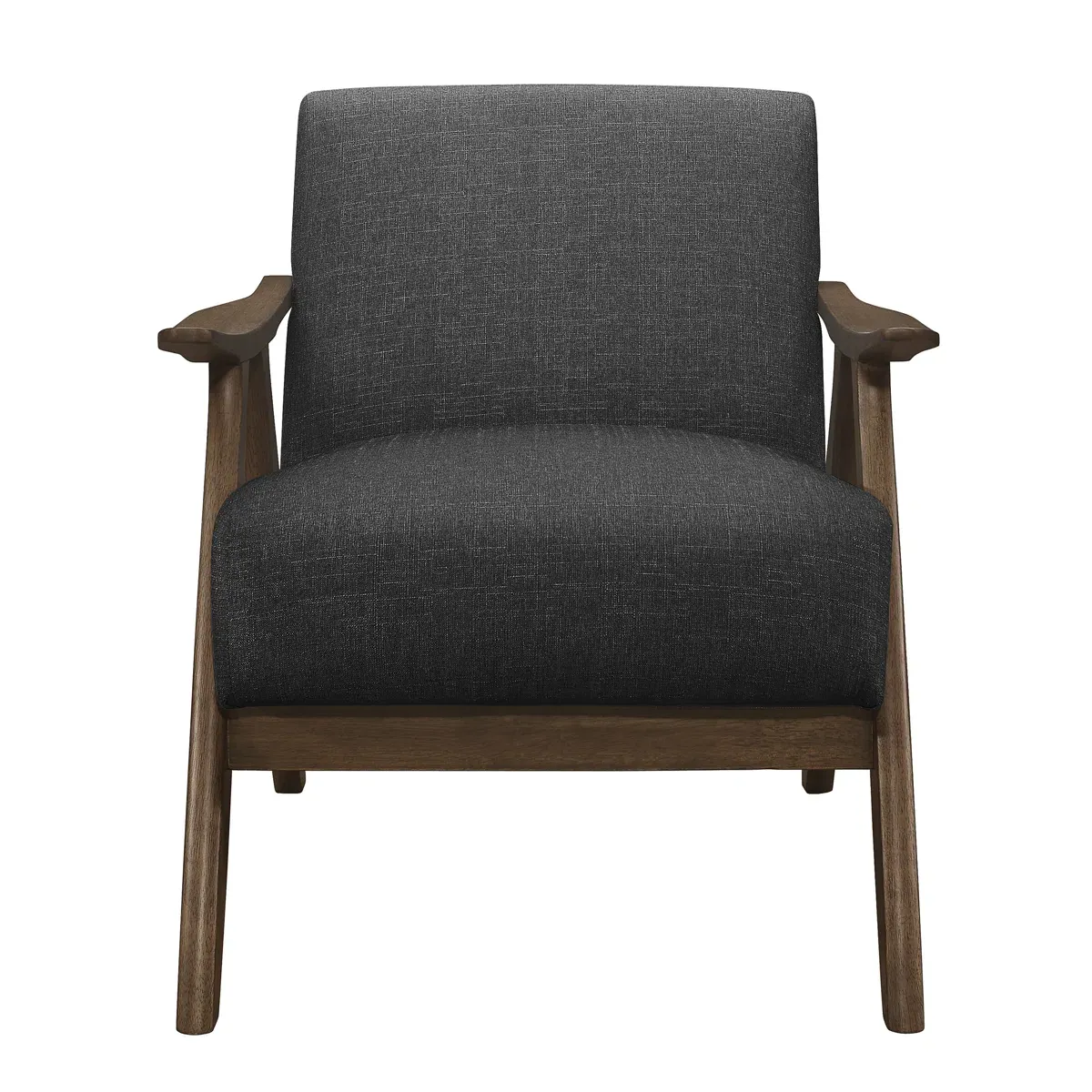 Fauteuil Hofstetter – Design rétro en bois et tissu