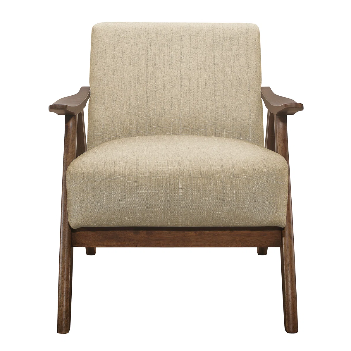 Fauteuil Hofstetter – Design rétro en bois et tissu