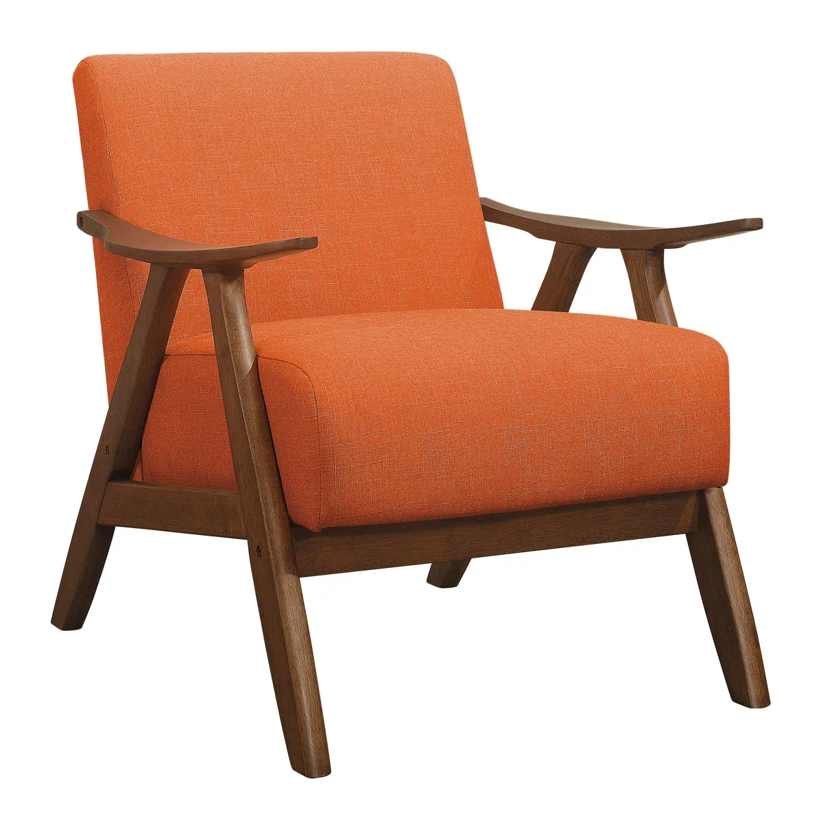 Fauteuil Hofstetter – Design rétro en bois et tissu
