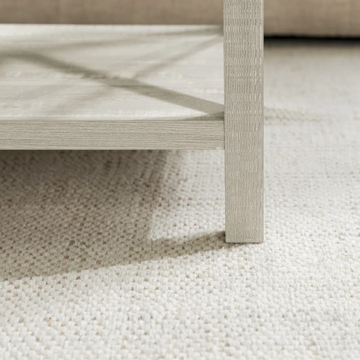 Table basse Larenda avec étagère ouverte