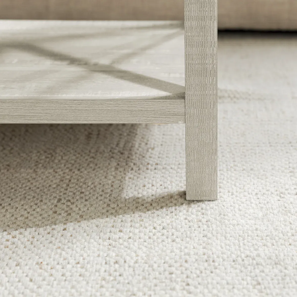 Table basse Larenda avec étagère ouverte