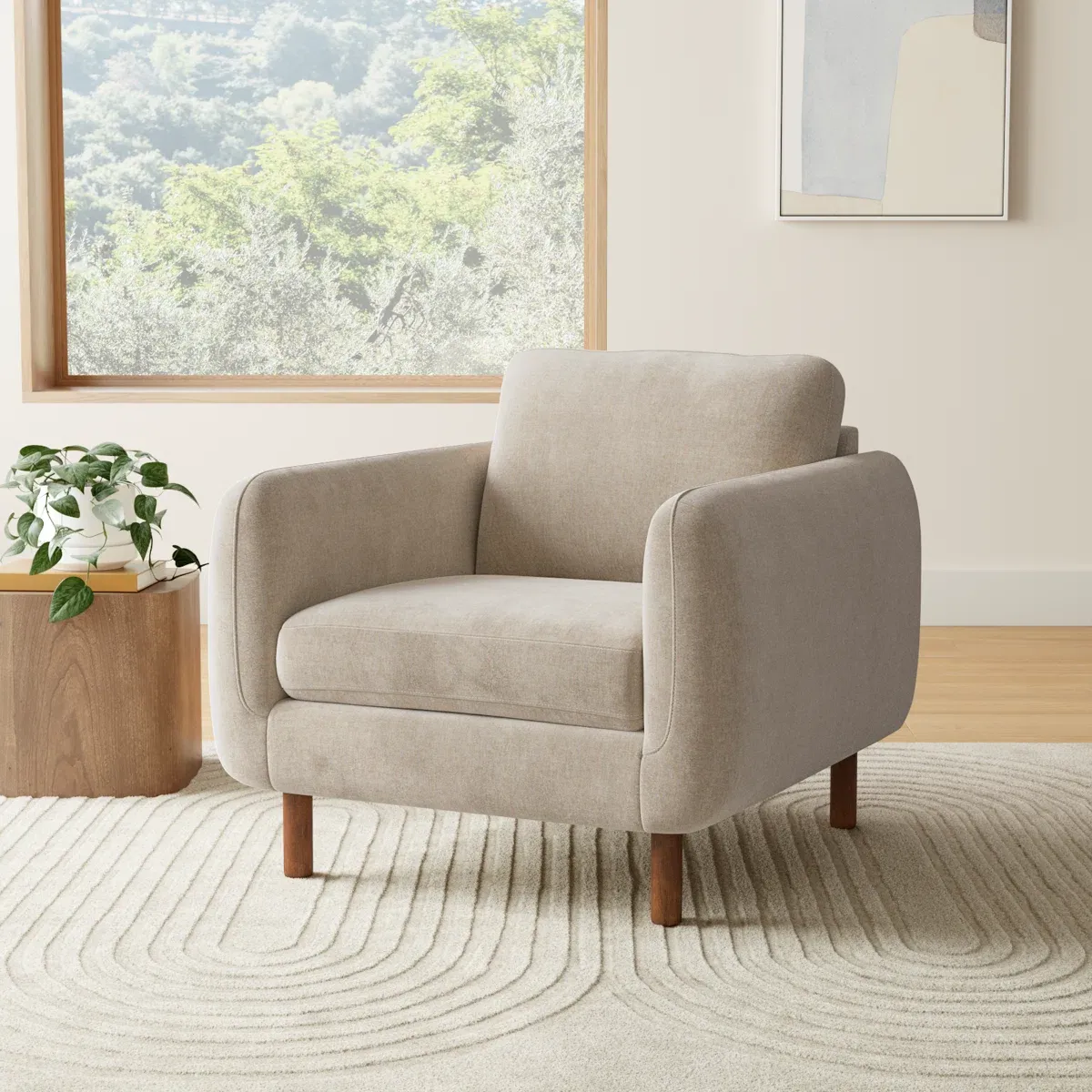 Fauteuil Leno – Fauteuil Rembourré Style Contemporain