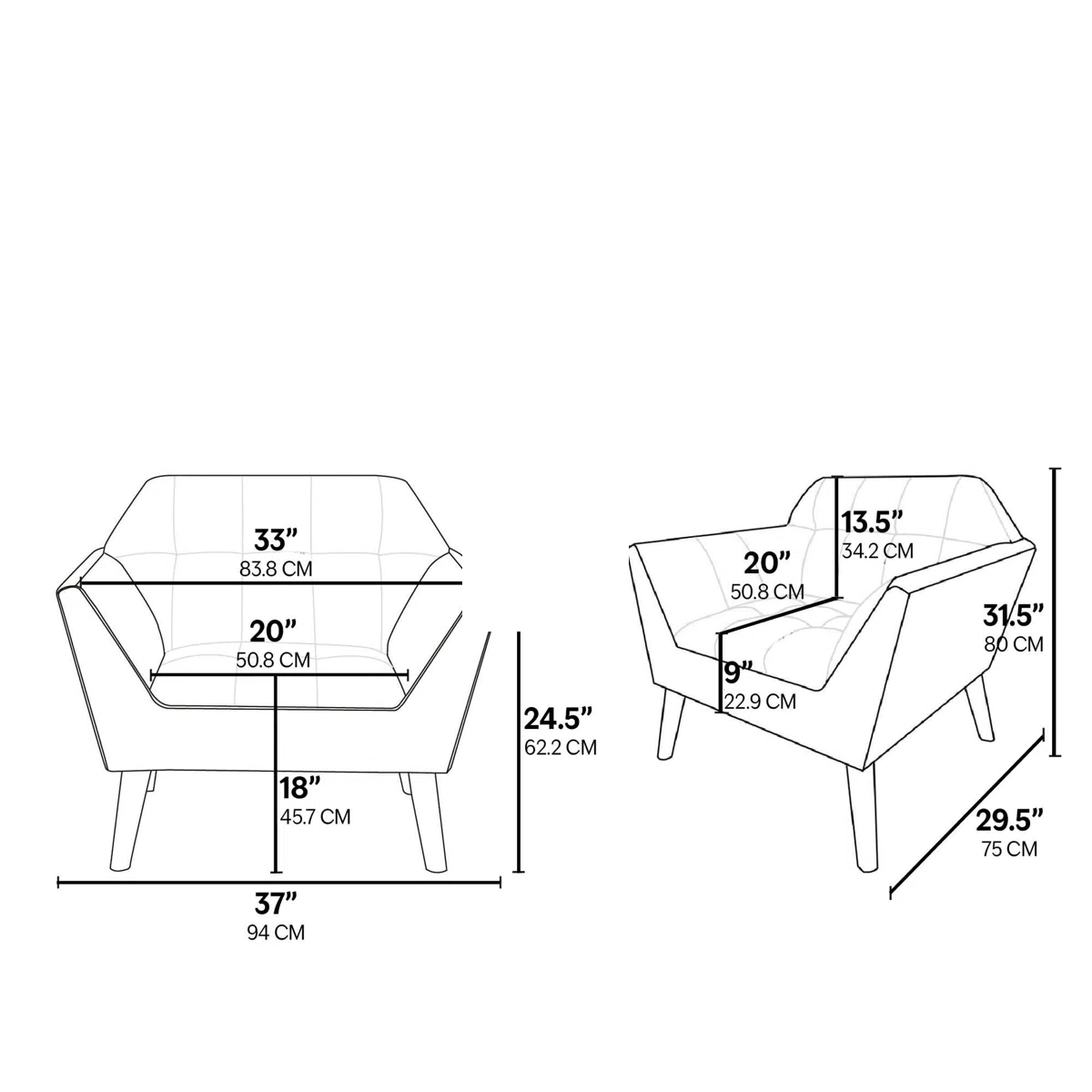 Fauteuil Merrylite – Large Fauteuil Rembourré