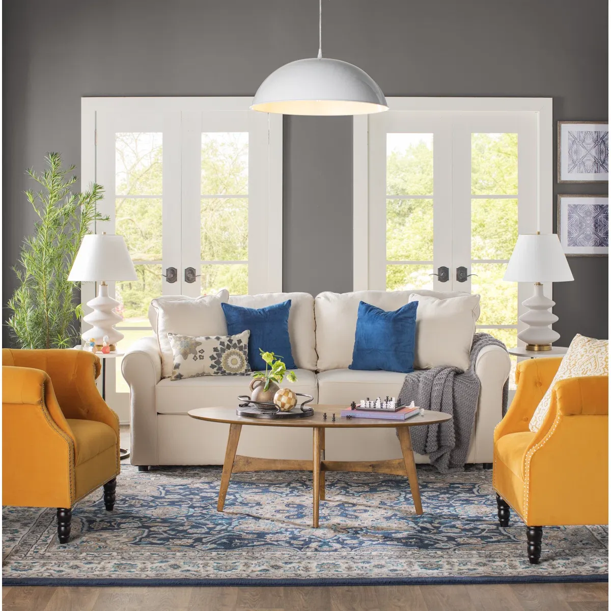 Table basse Gambino – Design moderne en bois et métal