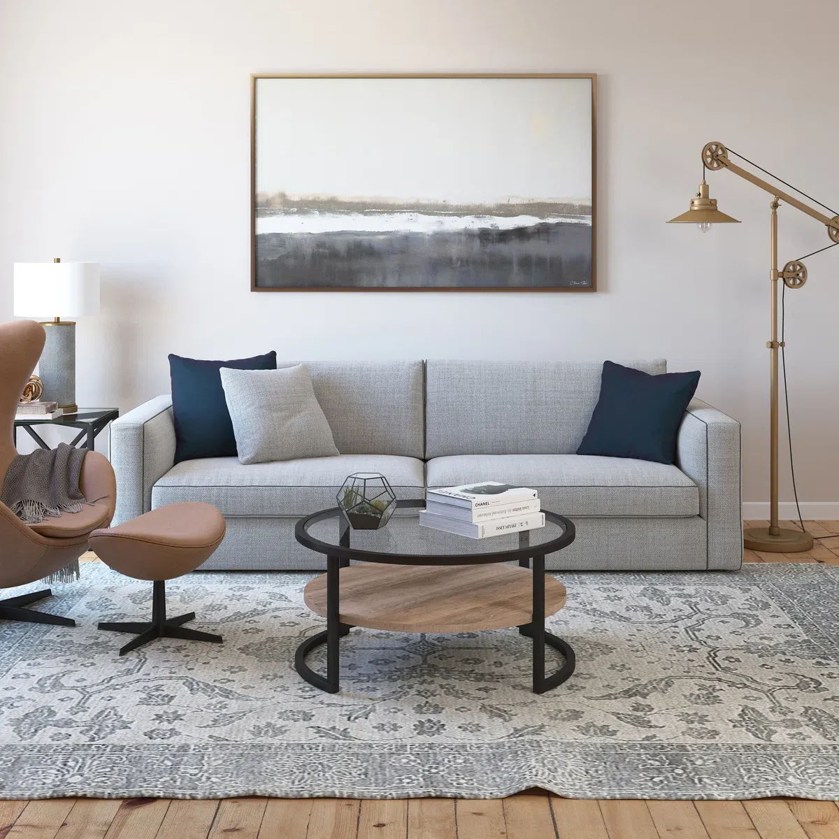 Table basse Winston – Élégance contemporaine en bois et métal