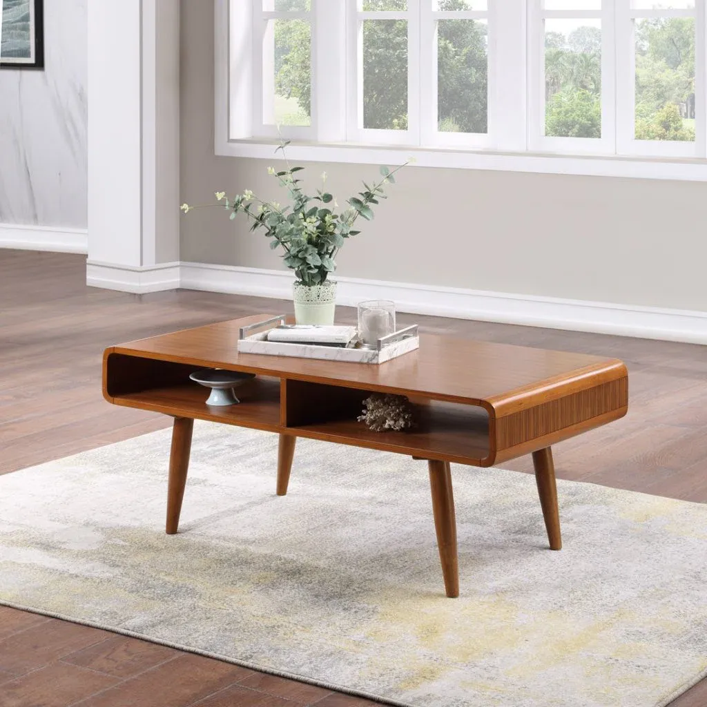 Table basse Mccurley – Design moderne en bois massif avec rangement inférieur
