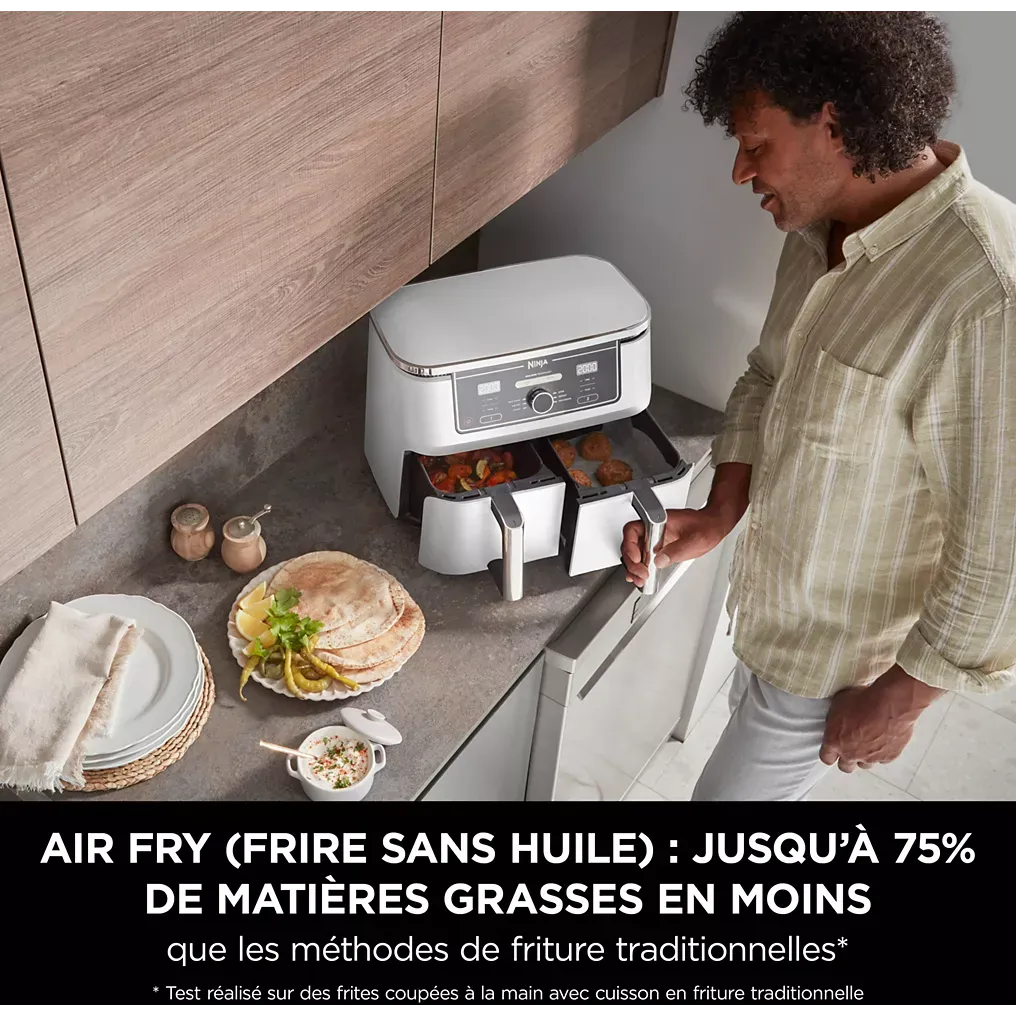 NINJA Friteuse sans huile NINJA Foodi Max Dual zone 9,5L AF400EUWH 