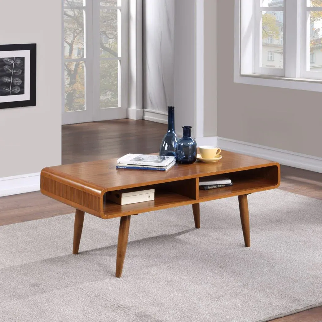 Table basse Mccurley – Design moderne en bois massif avec rangement inférieur