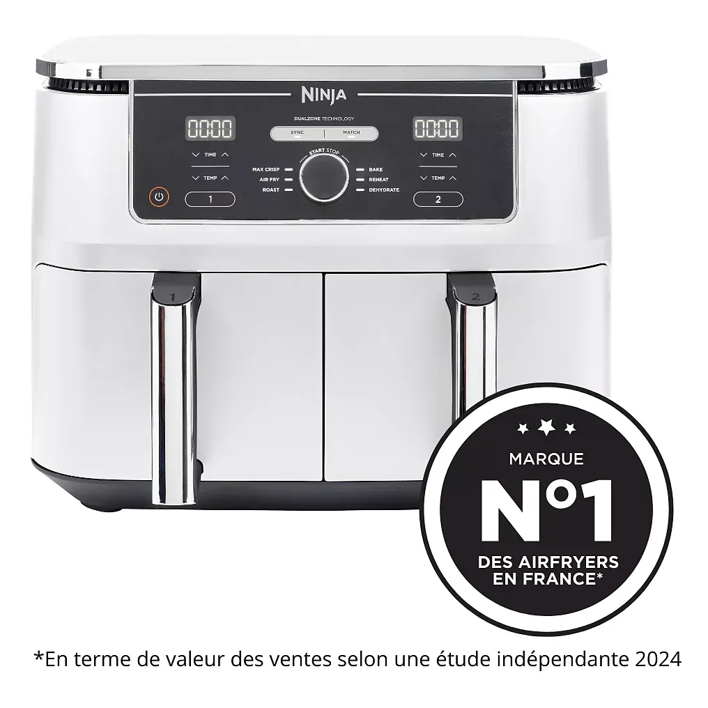 NINJA Friteuse sans huile NINJA Foodi Max Dual zone 9,5L AF400EUWH 