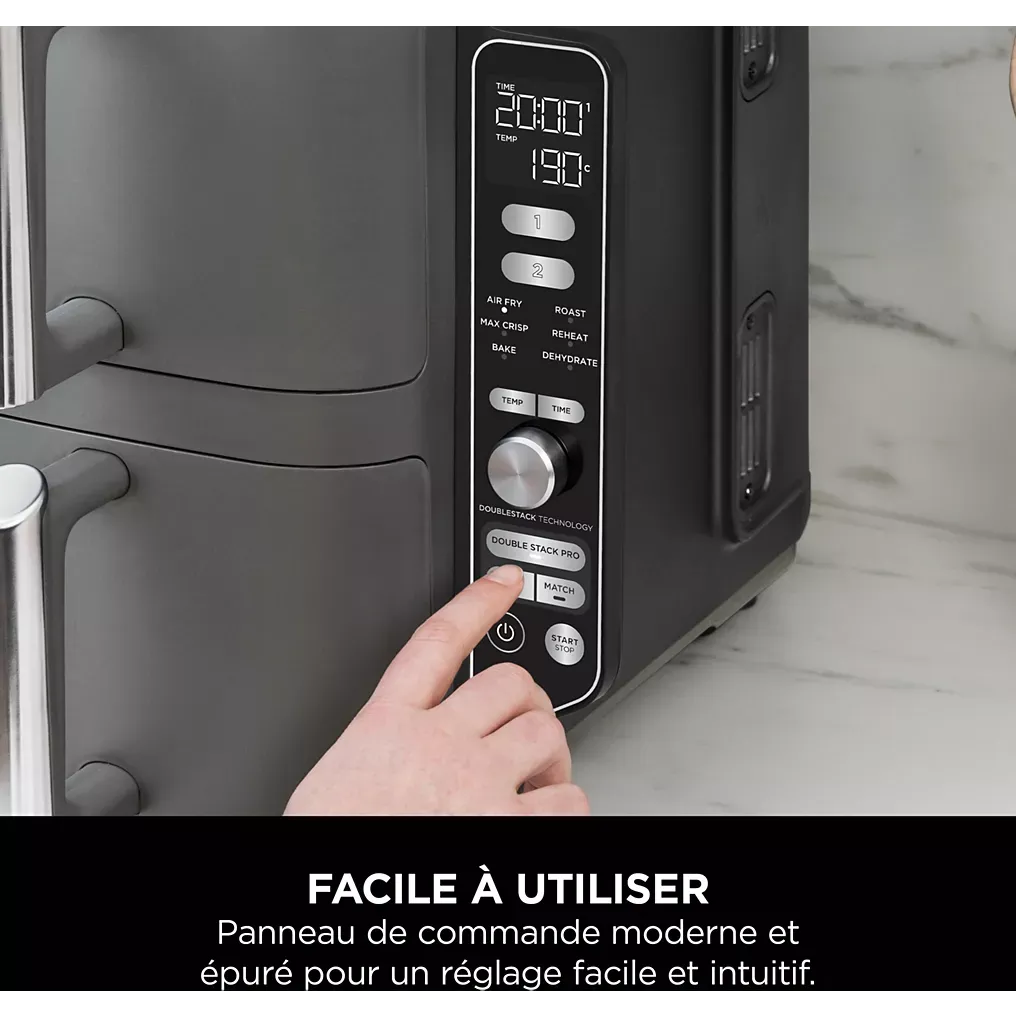 NINJA Friteuse sans huile NINJA Double Stack XL 9,5 L SL400EU