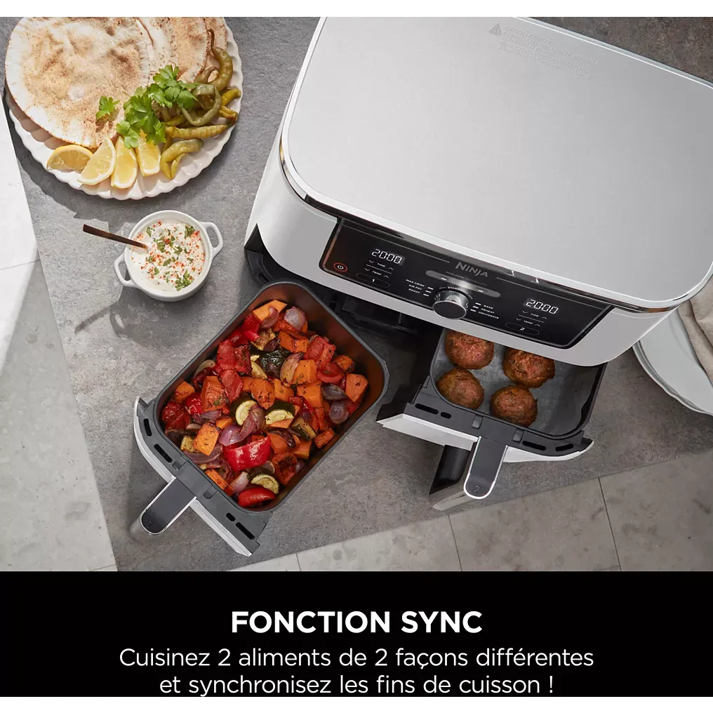 NINJA Friteuse sans huile NINJA Foodi Max Dual zone 9,5L AF400EUWH 