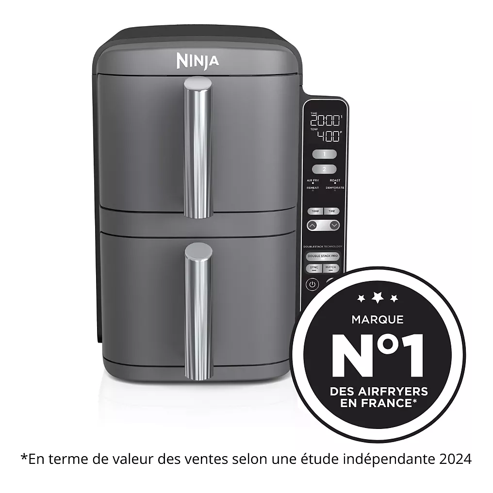 NINJA Friteuse sans huile NINJA Double Stack XL 9,5 L SL400EU