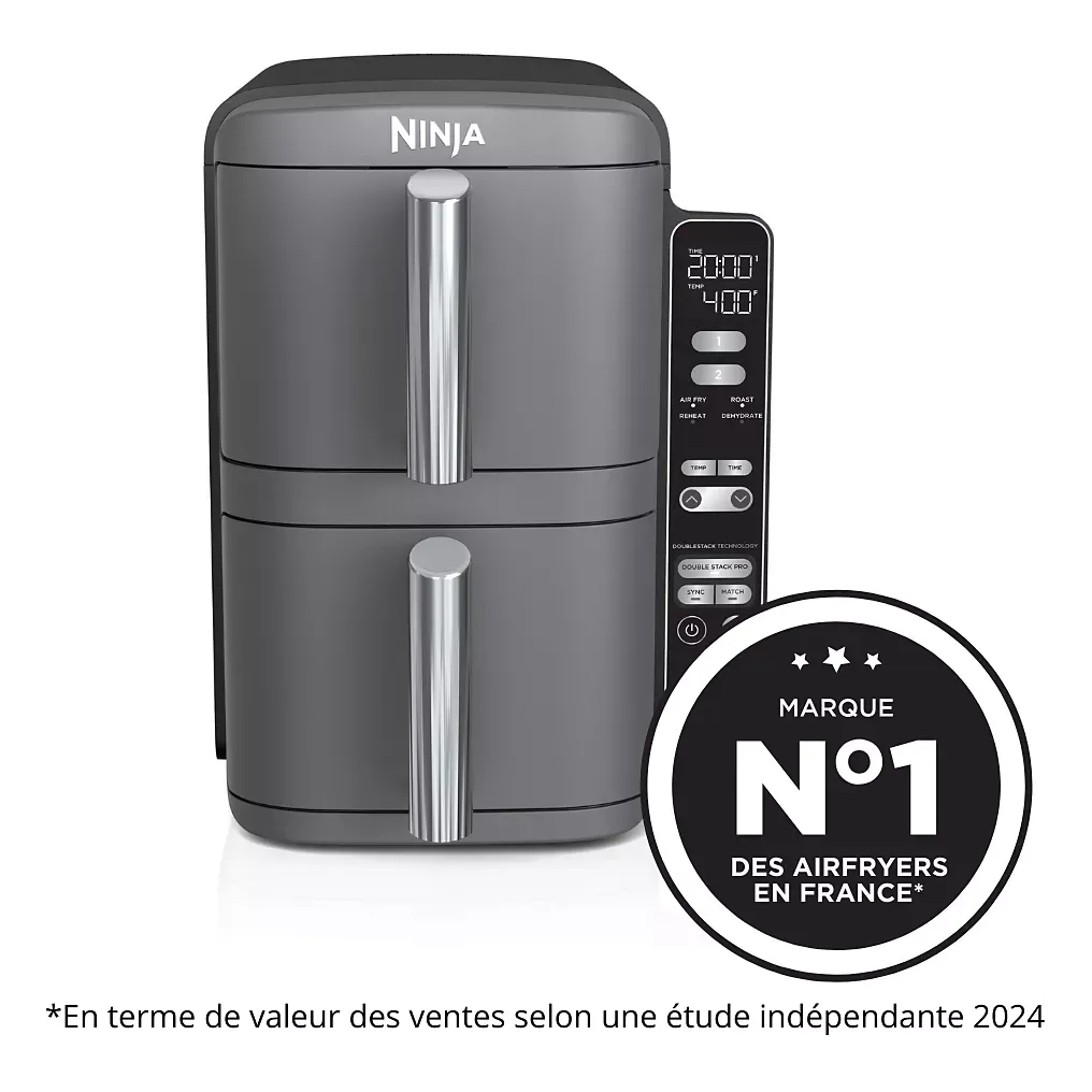 NINJA Friteuse sans huile NINJA Double Stack XL 9,5 L SL400EU