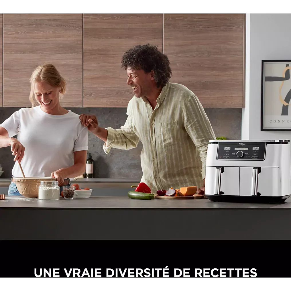 NINJA Friteuse sans huile NINJA Foodi Max Dual zone 9,5L AF400EUWH 