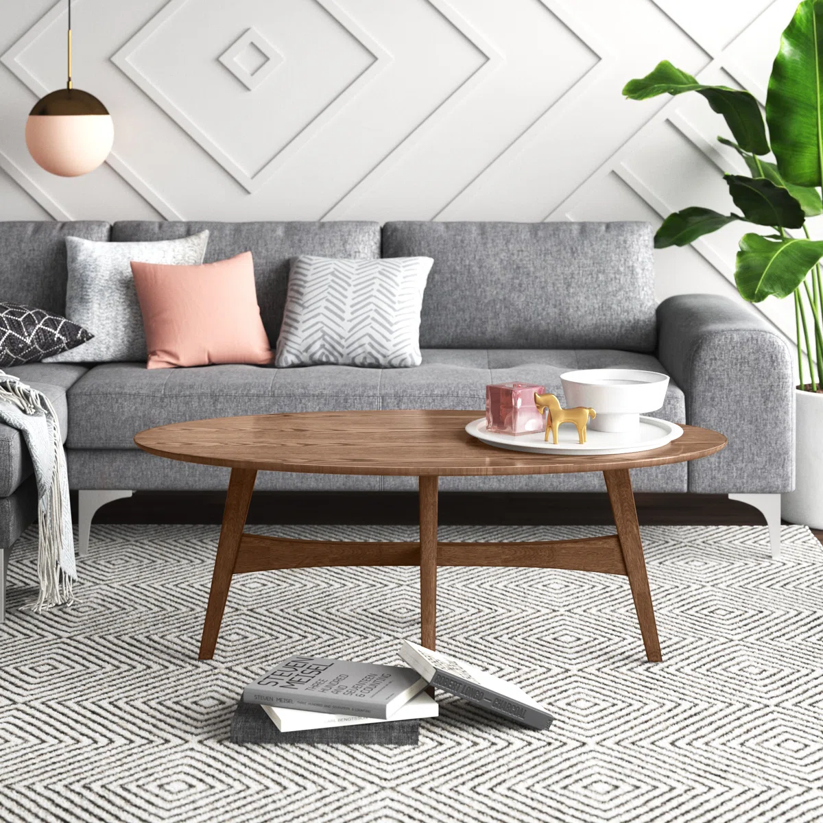 Table basse Gambino – Design moderne en bois et métal