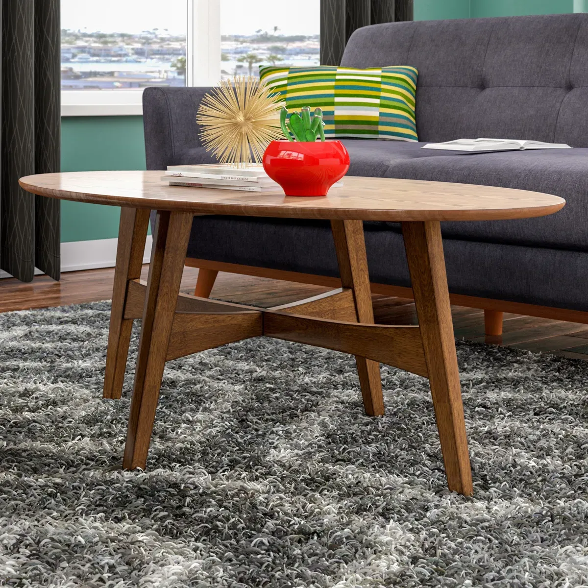 Table basse Gambino – Design moderne en bois et métal