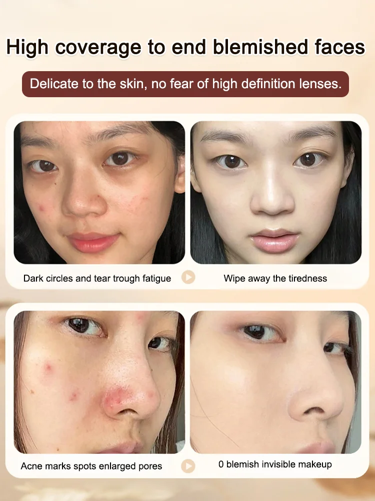 🌟 Korean Glass Skin Foundation Stick – Hydrating Serum-Infused, 24H Long-Lasting & Easy to Carry – Full Coverage with Built-in Brush, 50% OFF!