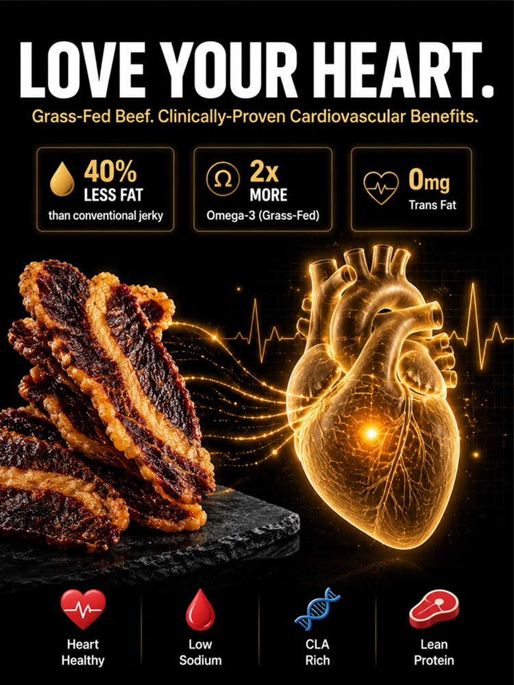 [High Protein, Low Fat] 100% Grass-Fed Beef Brisket Jerky