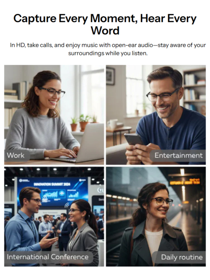 AI Translation Smart Bluetooth Glasses