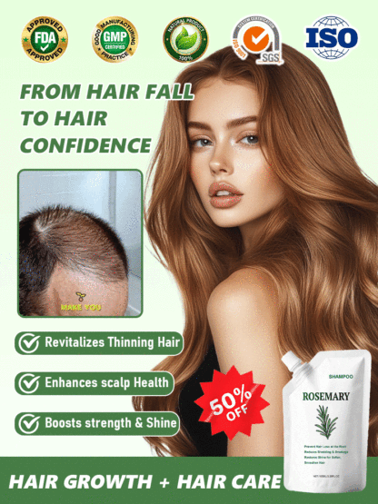 【Hair Growth + Hair Care】Natural Regeneration Dense Rosemary Shampoo