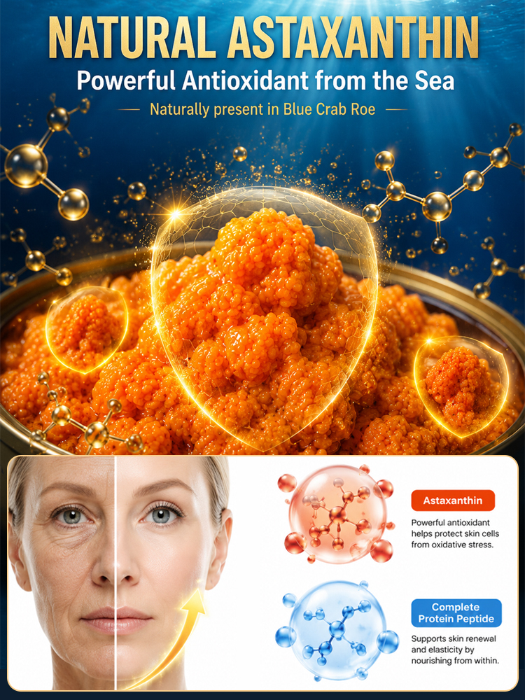 🦀 Doctor-Recommended Chesapeake Bay Blue Crab Roe: Rich in Omega-3 & 6-8 Wild Crabs Per Jar – 50% Off