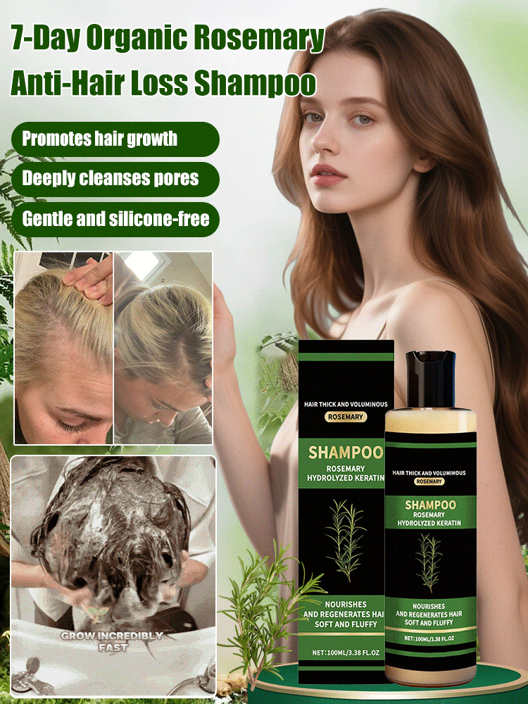 [3-Day Hair Growth] Organic Rosemary Anti-Hair Loss Shampoo