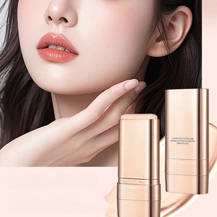 🌟 Korean Glass Skin Foundation Stick – Hydrating Serum-Infused, 24H Long-Lasting & Easy to Carry – Full Coverage with Built-in Brush, 50% OFF!