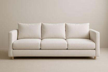 Canapé en tissu polyester 3 places beige-jardinvitaluz