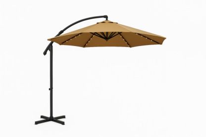Parasol Déporté en Aluminium Sable 300cm avec LED-jardinvitaluz