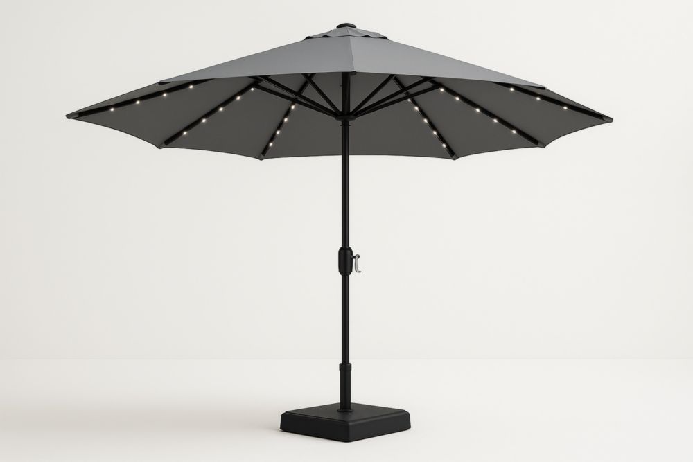 Parasol de Jardin Rond en Polyester avec LED Ø300 cm-jardinvitaluz
