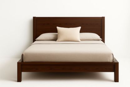 Lit en bois avec matelas et oreiller 200x160 cm-jardinvitaluz