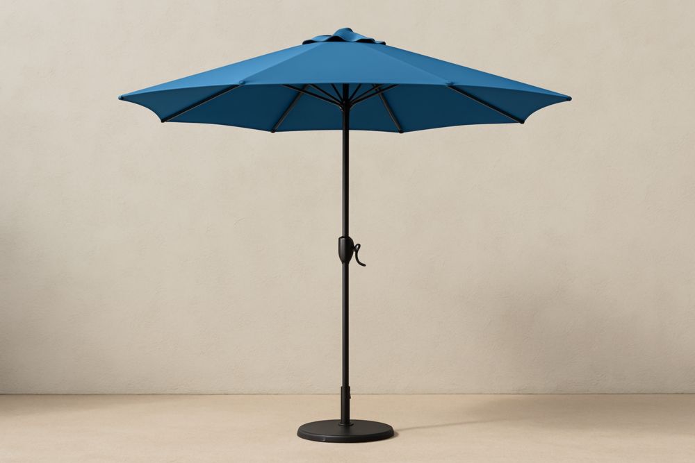 Parasol de jardin en polyester et aluminium bleu 300 cm-jardinvitaluz