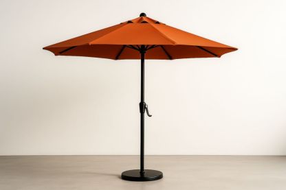 Parasol Rond Extérieur Ø3m Tissu Polyester Cadre Aluminium Orange-jardinvitaluz