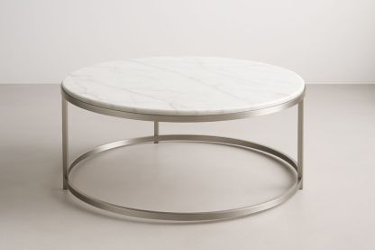 Table basse en marbre blanc et acier-jardinvitaluz