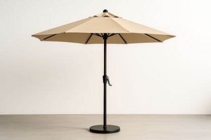 Parasol en Aluminium et Polyester Beige et Noir-jardinvitaluz