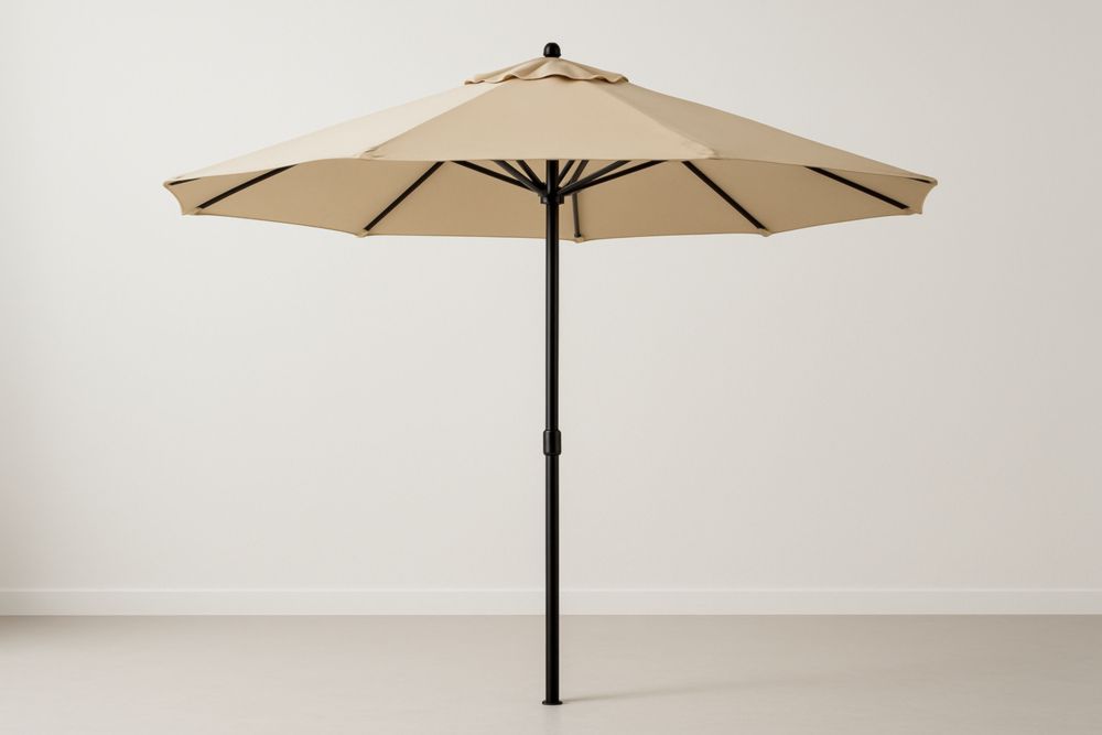 Parasol de jardin beige 300cm aluminium/polyester-jardinvitaluz