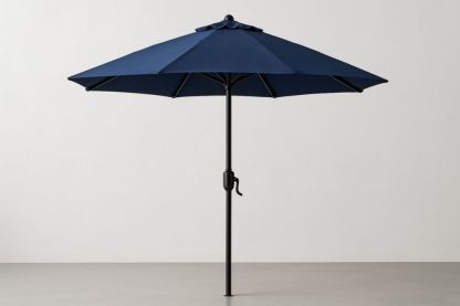 Parasol de jardin circulaire 300 cm polyester bleu structure aluminium-jardinvitaluz
