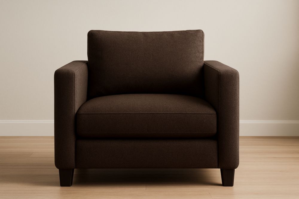 Fauteuil en tissu polyester marron 85x90x85 cm-jardinvitaluz