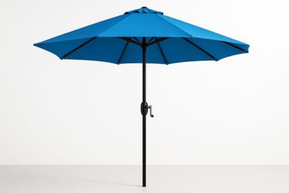 Parasol Rond Extérieur 3m Aluminium Polyester Bleu-jardinvitaluz
